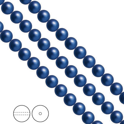 Preciosa Nacre Pearls (premiumkvalitet), 8mm, Blue
