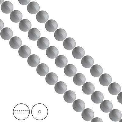 Preciosa Nacre Pearls (premiumkvalitet), 8mm, Ceramic Grey