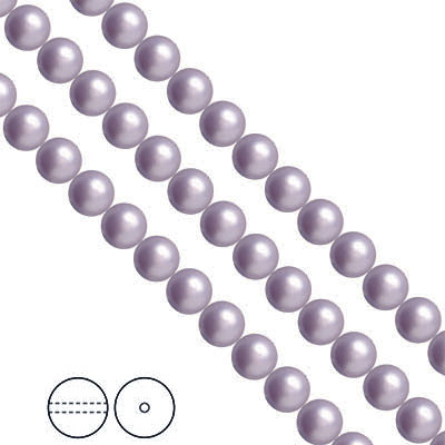 Preciosa Nacre Pearls (premiumkvalitet), 8mm, Lavender