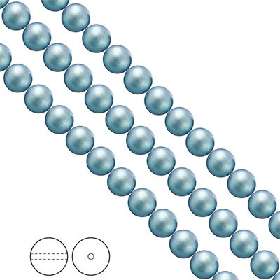 Preciosa Nacre Pearls (premiumkvalitet), 8mm, Pearlescent Blue