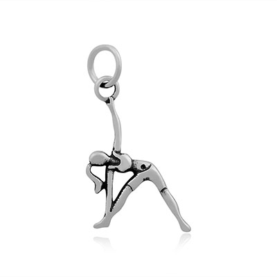 Yogaberlock, asana, rostfritt kirurgiskt stål, 32x14mm